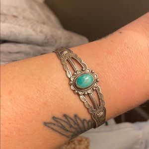 Vintage small turquoise cuff